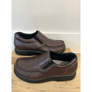 SAS Shoes Mens Side Gore Brown Pebbled Leather Slip On Tripad Loafer Comfort 9